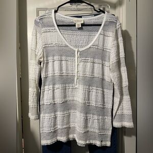 RALPH LAUREN Women’s Demin & Supply Lace Shirt Size L